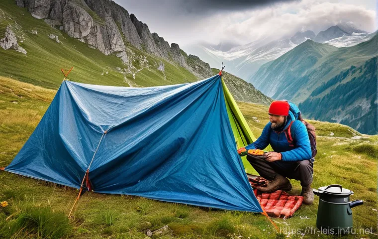 타프 활용법 - **A-Frame Serenity in Fontainebleau Forest**
A lone hiker, fully clothed in warm, practical outd... 타프 활용법 - **A-Frame Serenity in Fontainebleau Forest**
A lone hiker, fully clothed in warm, practical outd...
